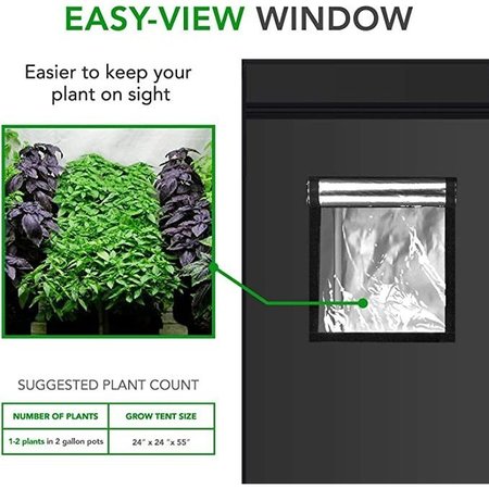 Ipower Grow Tent Kit Complete Full Spectrum LED Plant Light Lamp Indoor GLKITXXS4AL600CCMPT11A